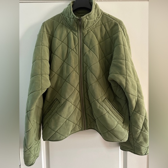 Garnet Hill Easy Quilted Knit Jacket, bomber style - Picture 1 of 6